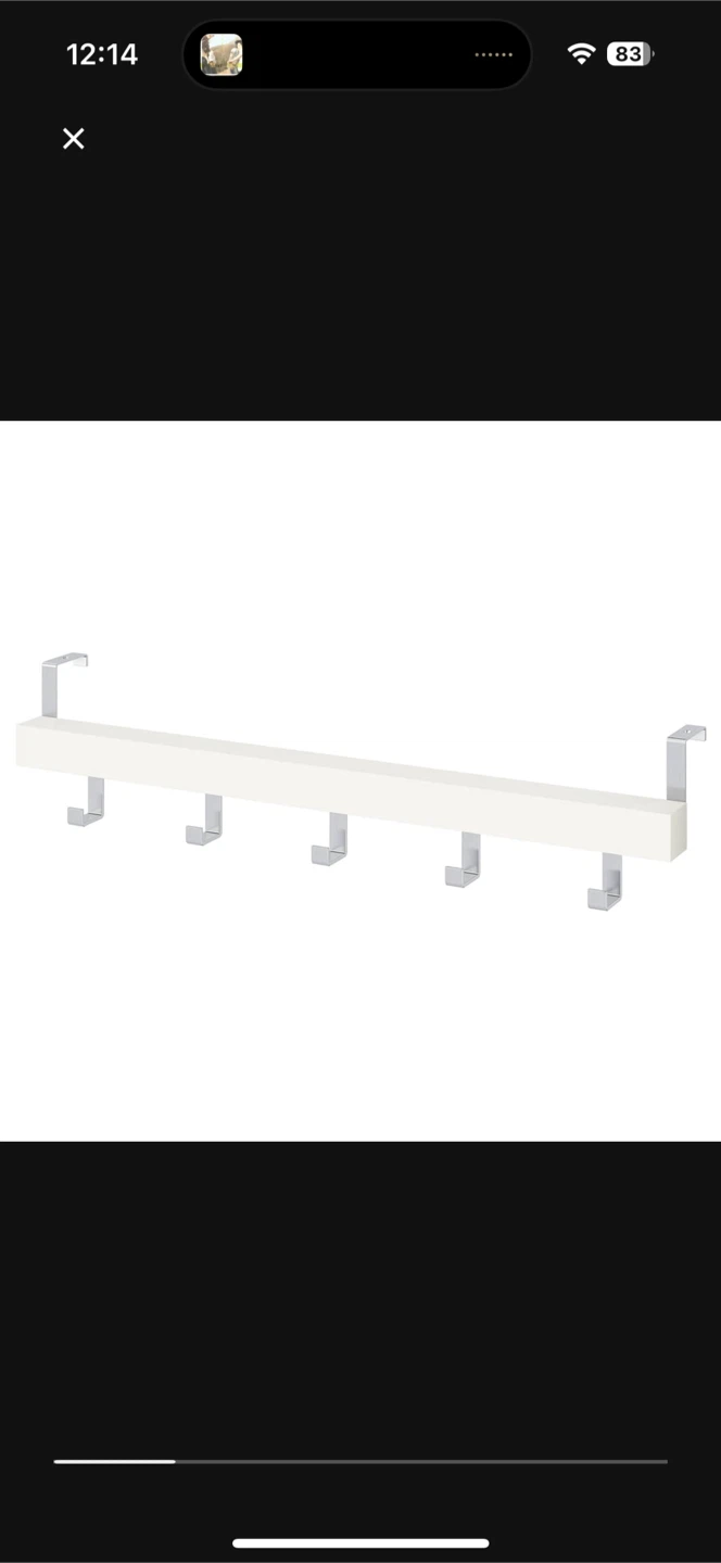 Ikea TJUSIG wall/door rack with knobs
