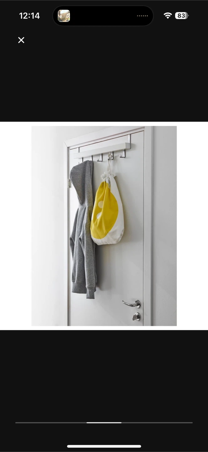 Ikea TJUSIG wall/door rack with knobs - photo 3