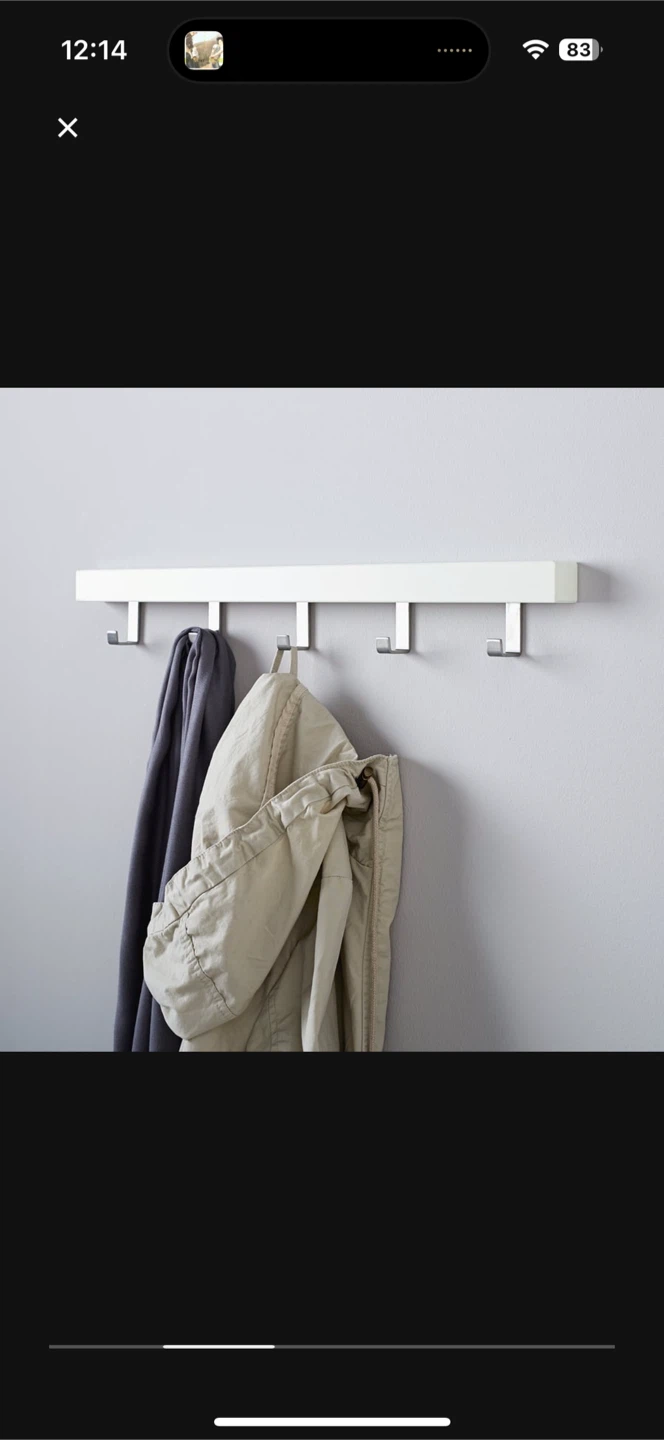 Ikea TJUSIG wall/door rack with knobs - photo 2