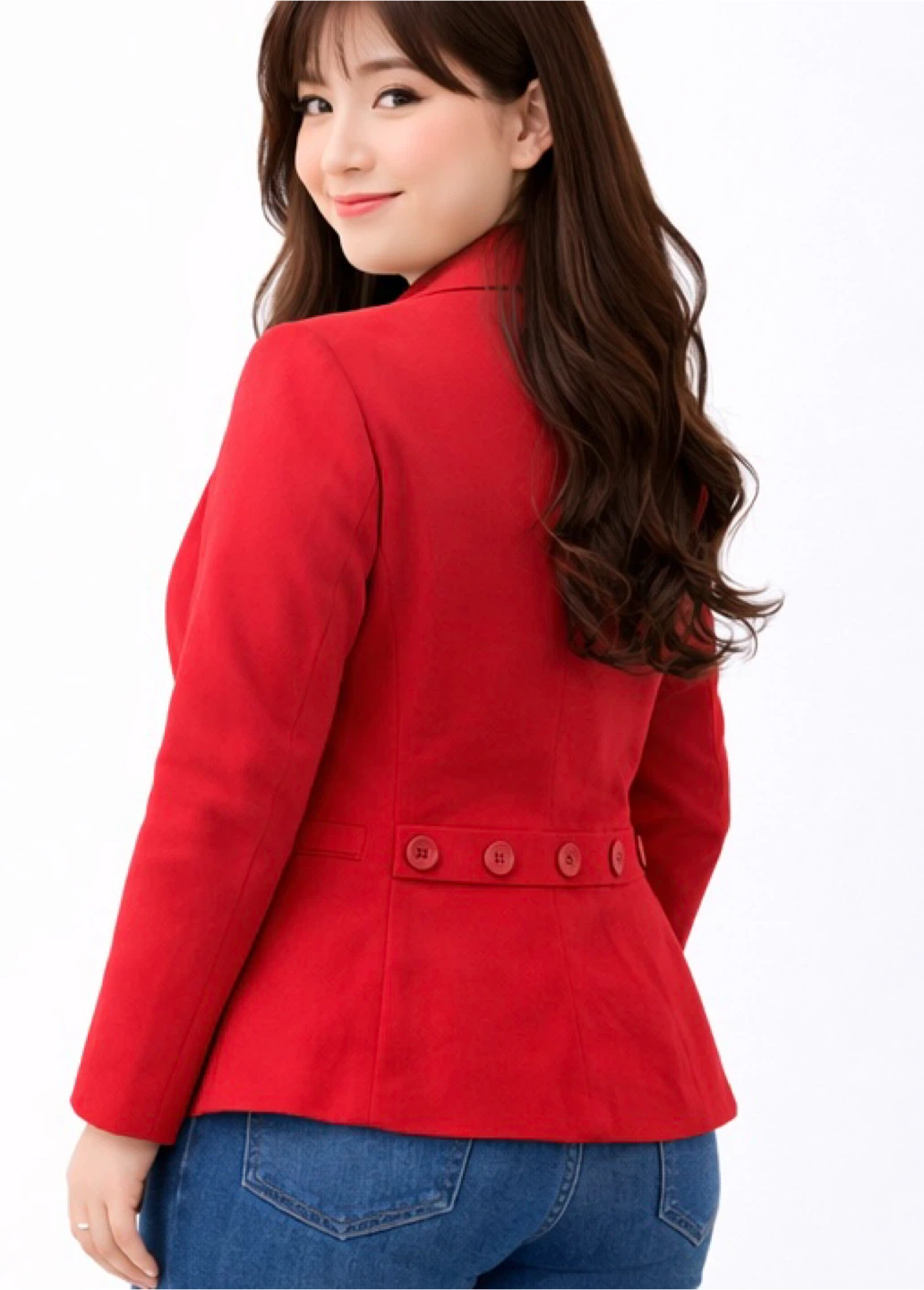 Liz Claiborne Red Cotton Blend Blazer Jacket Women’s Size L - photo 4