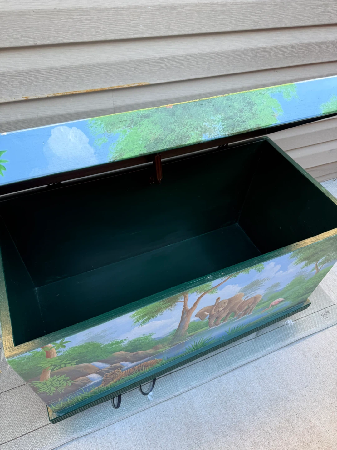 Hand-Painted Wooden Toy Chest - photo 5