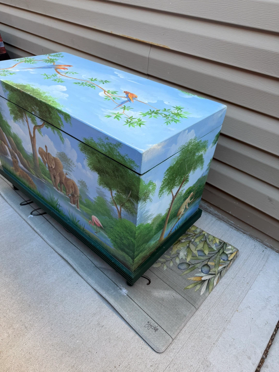 Hand-Painted Wooden Toy Chest - photo 2