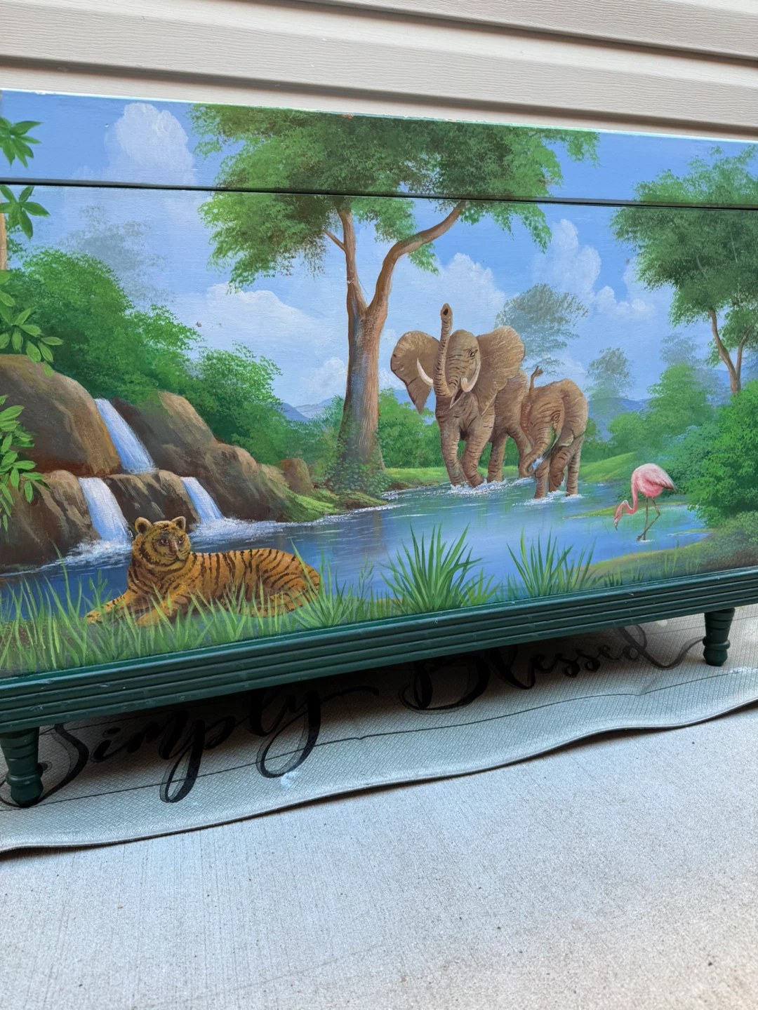 Hand-Painted Wooden Toy Chest - photo 4