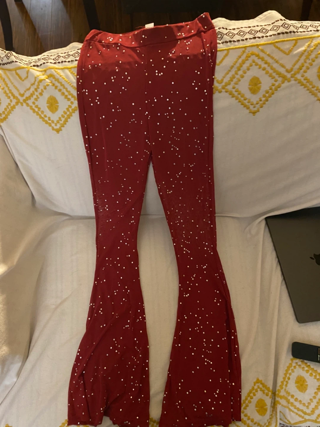 Red Flare Pants - Size Small