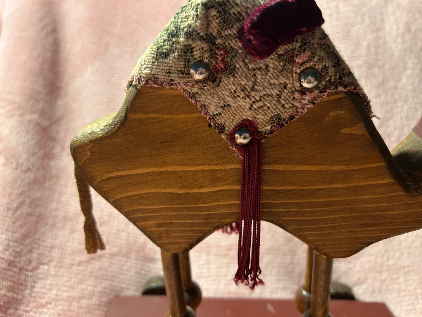 VINTAGE Folk Art Originals Wooden Camel Pull Toy - photo 5