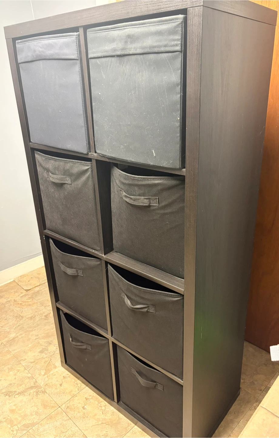 IKEA Kallax Shelf Unit with 8 Inserts - Black - photo 2