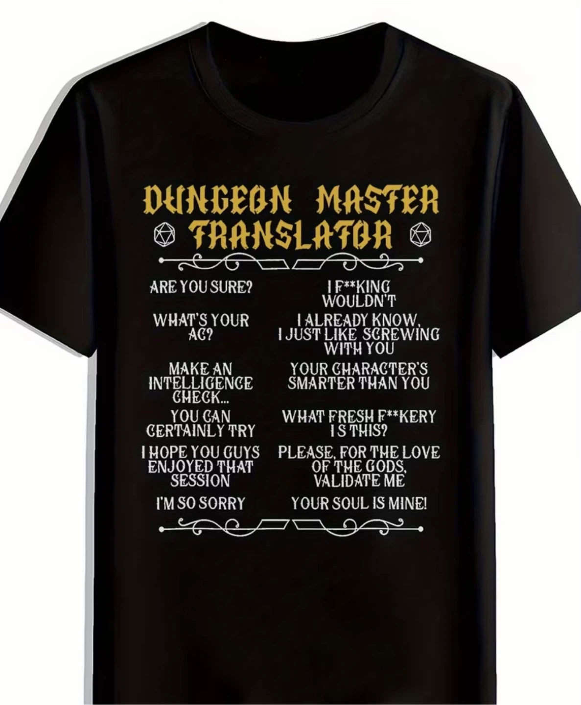 Dungeon Master T-Shirt & RPG Accessories