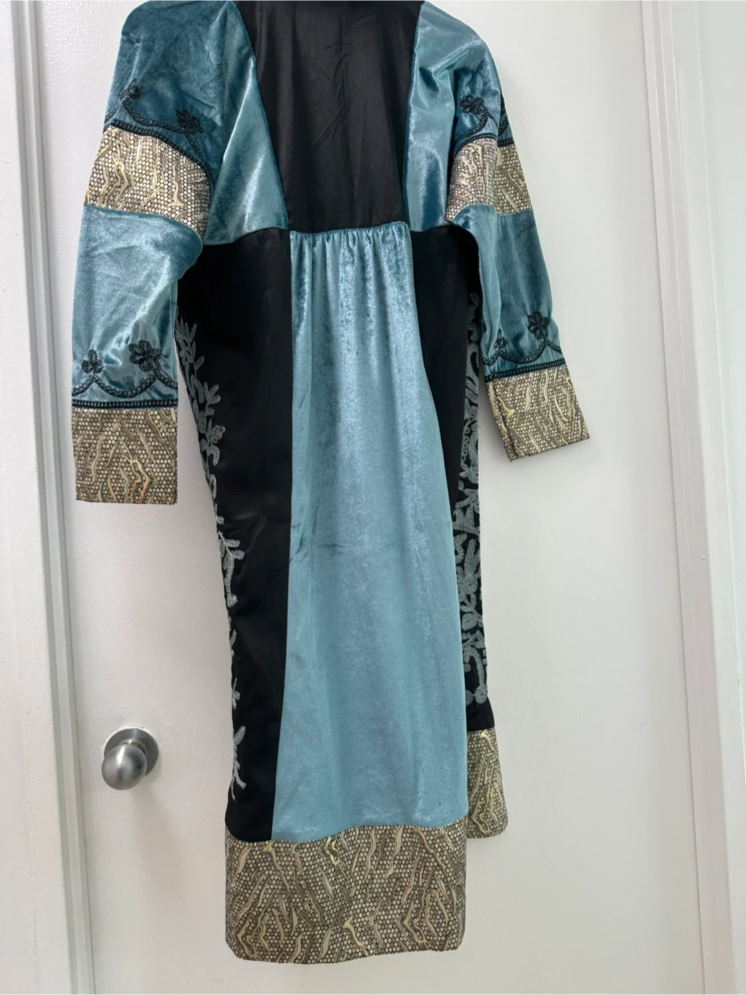 Blue & Black Embroidered Dress - Size 4 - photo 2