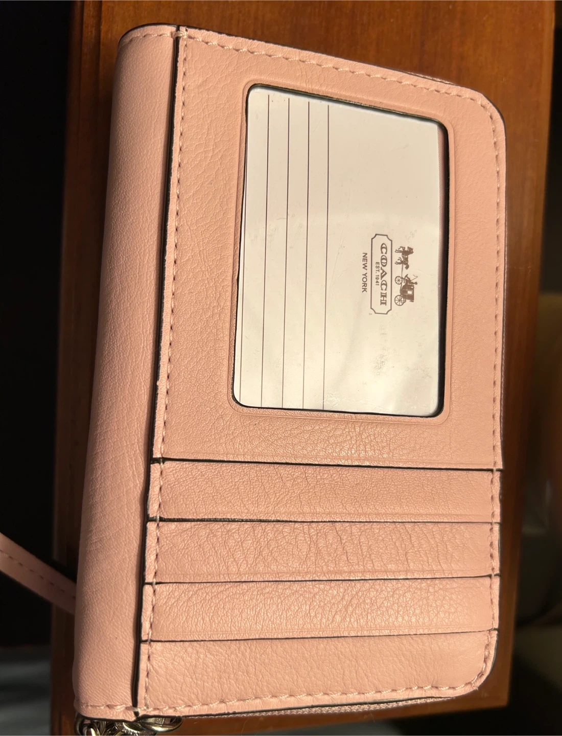 Vintage Pink Coach Universal Wallet (Turnlock)