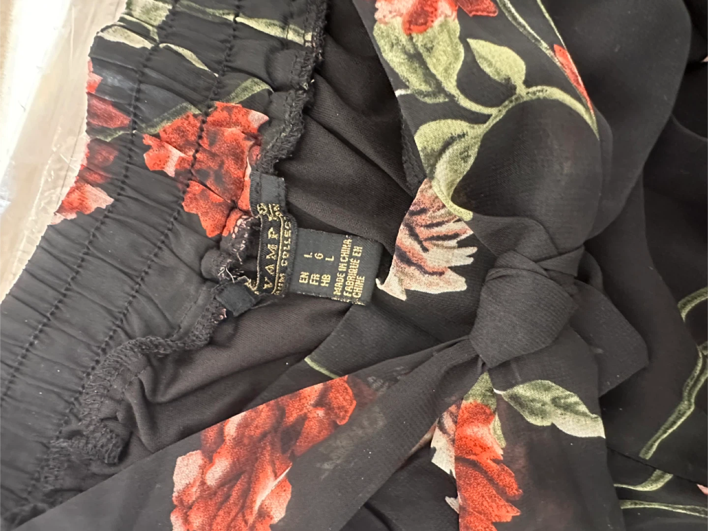 Vamp Collection Floral Wide Leg Pants - Size L - photo 2