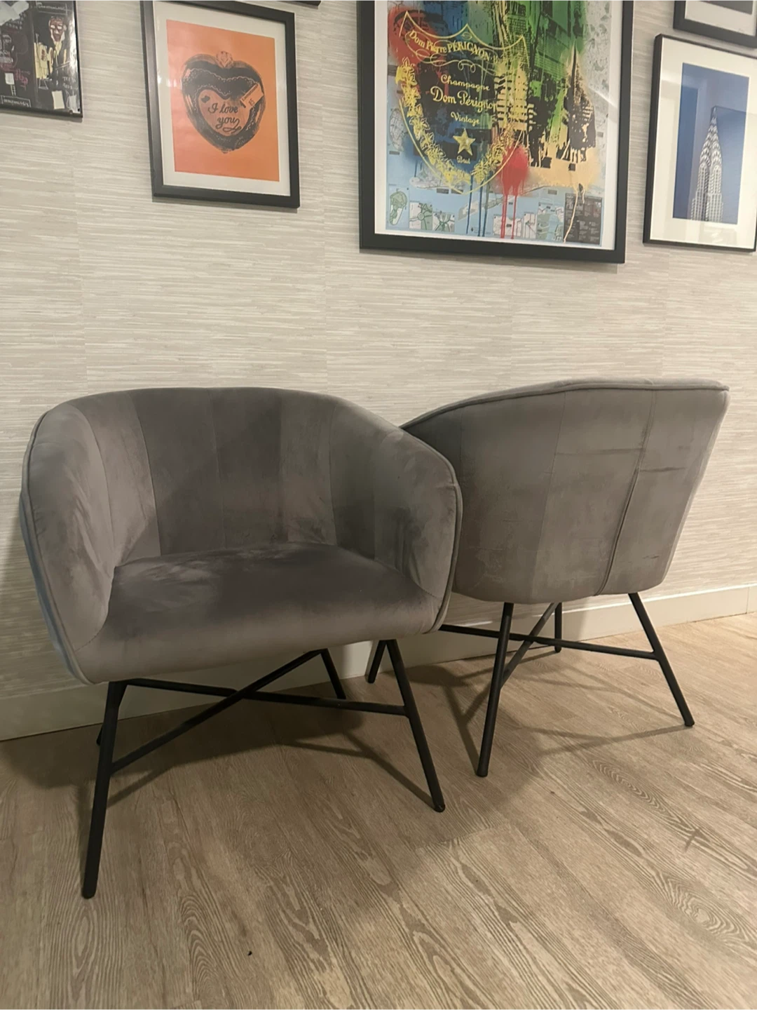 Gray Accent Chairs - Set of 2 - photo 2