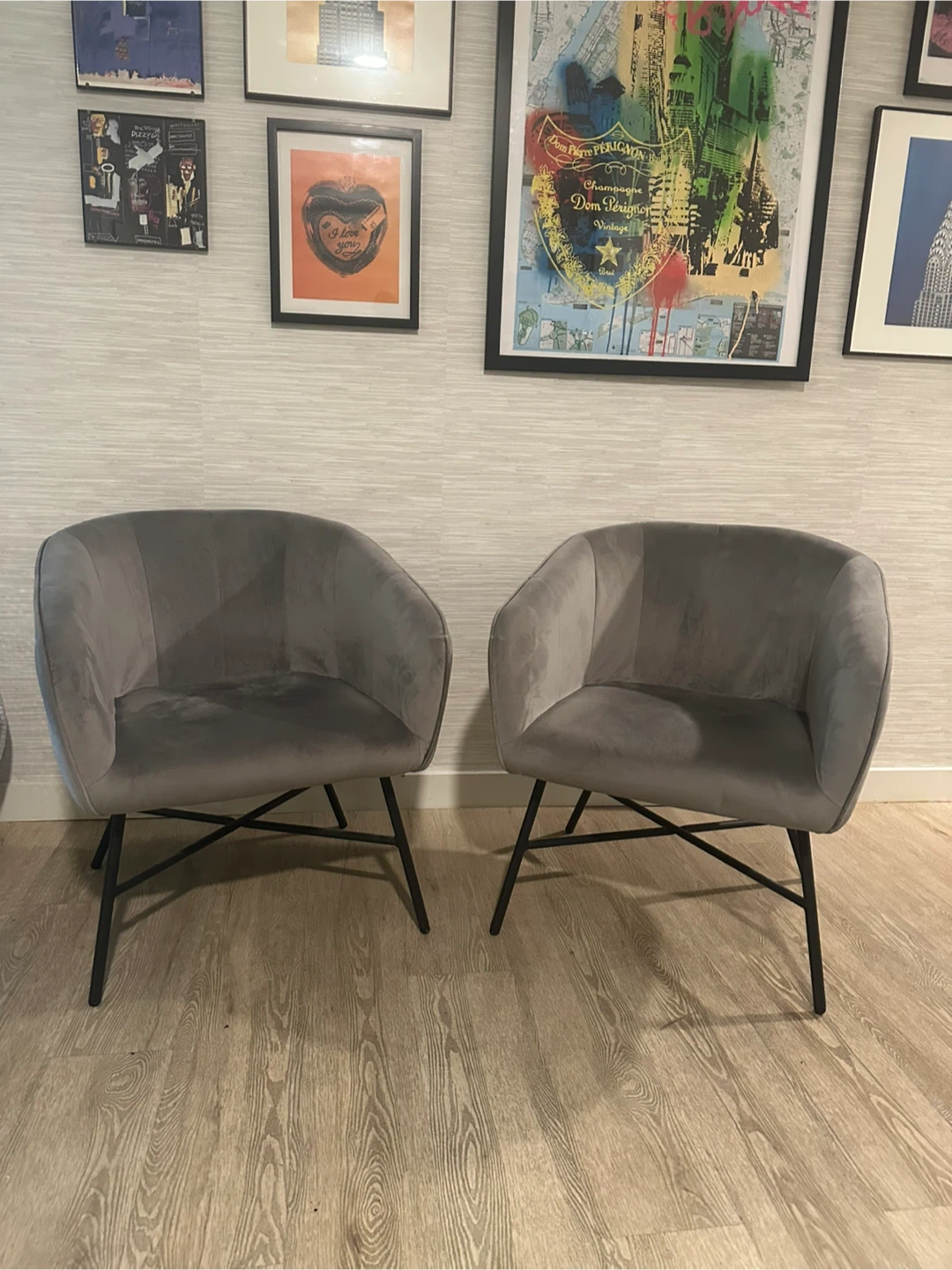 Gray Accent Chairs - Set of 2 - photo 4