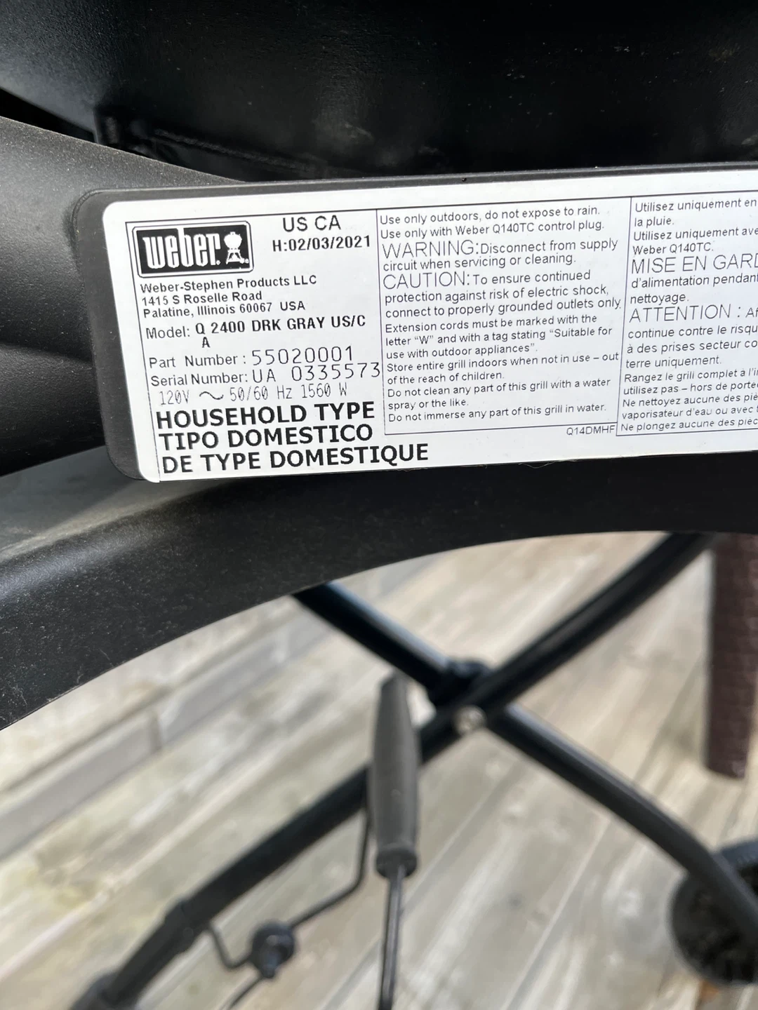 Weber Q 2400 Dark Gray Electric Grill - photo 4