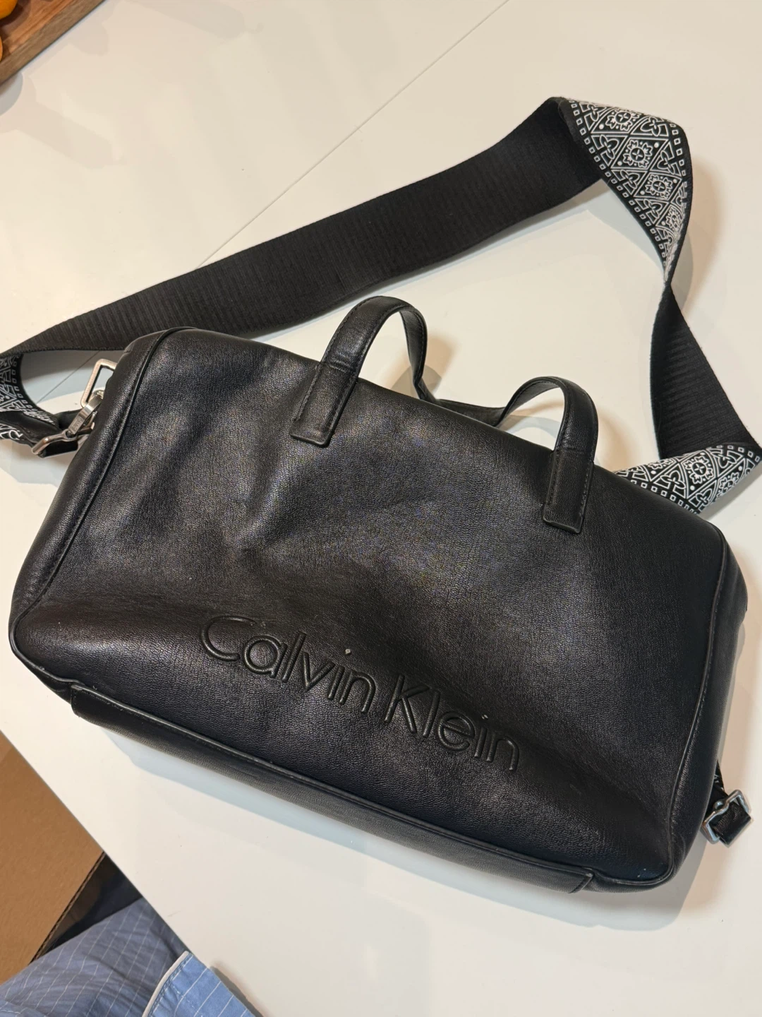 Calvin Klein Black Leather Handbag