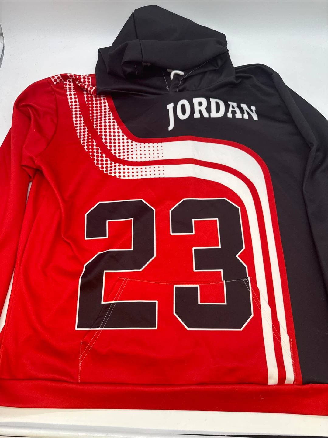 Jordan 23 Graphic Hoodie Black Red Men’s 5XL Like New - photo 5