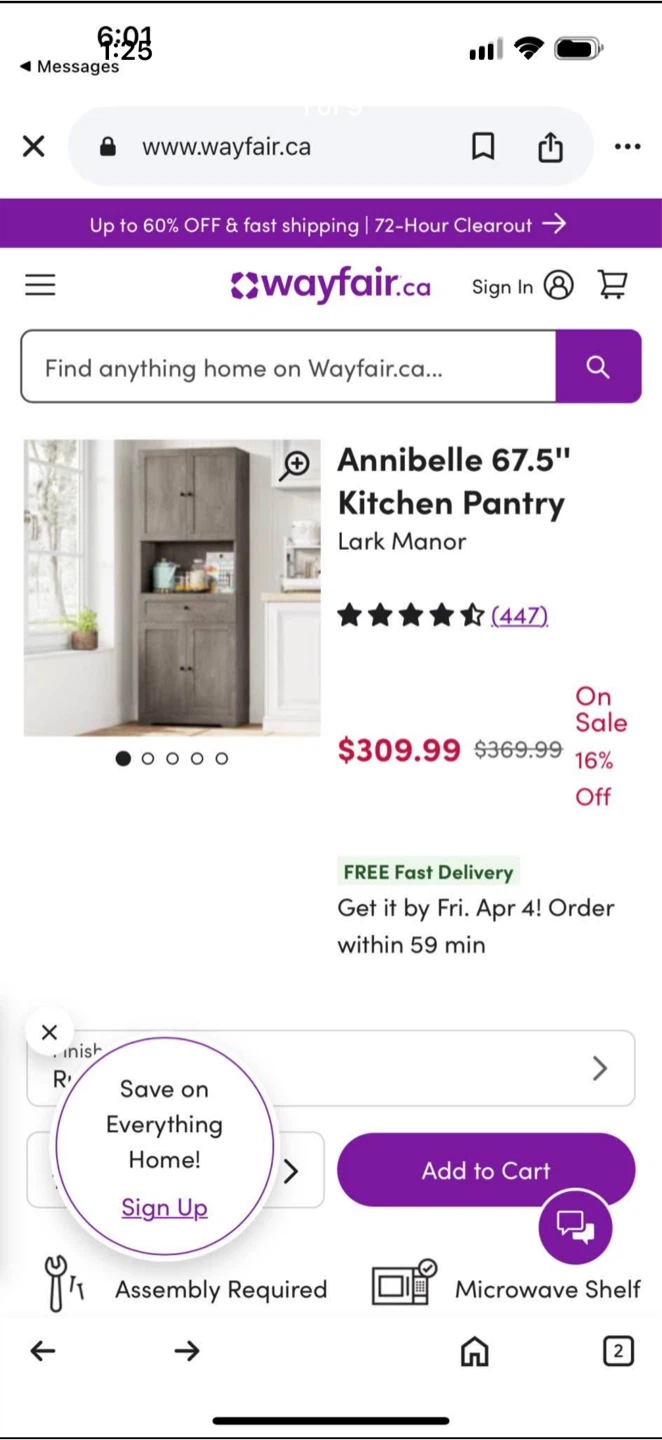 Lark Manor Annibelle 67.5" Kitchen Pantry