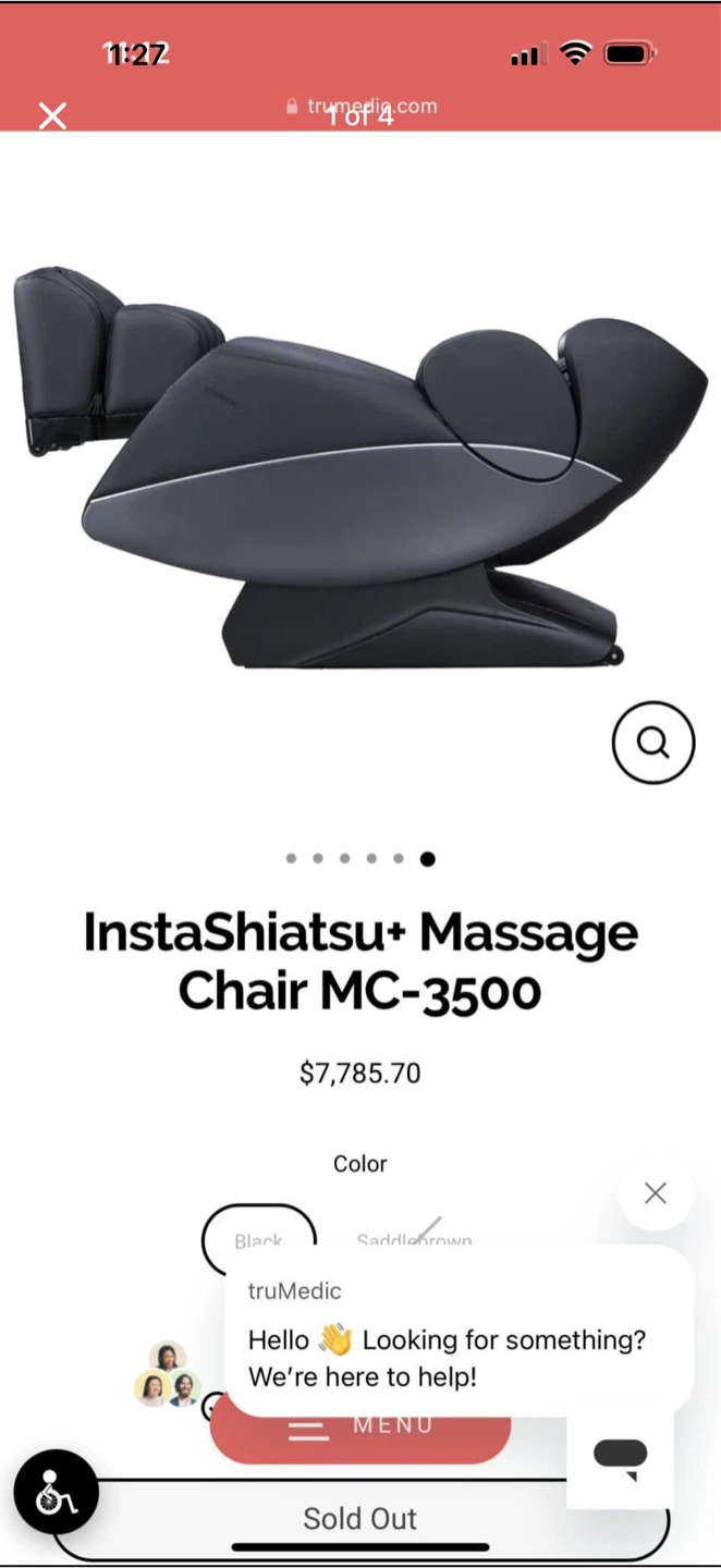 TRUMEDIC INSTASHIATSU MASSAGE CHAIR