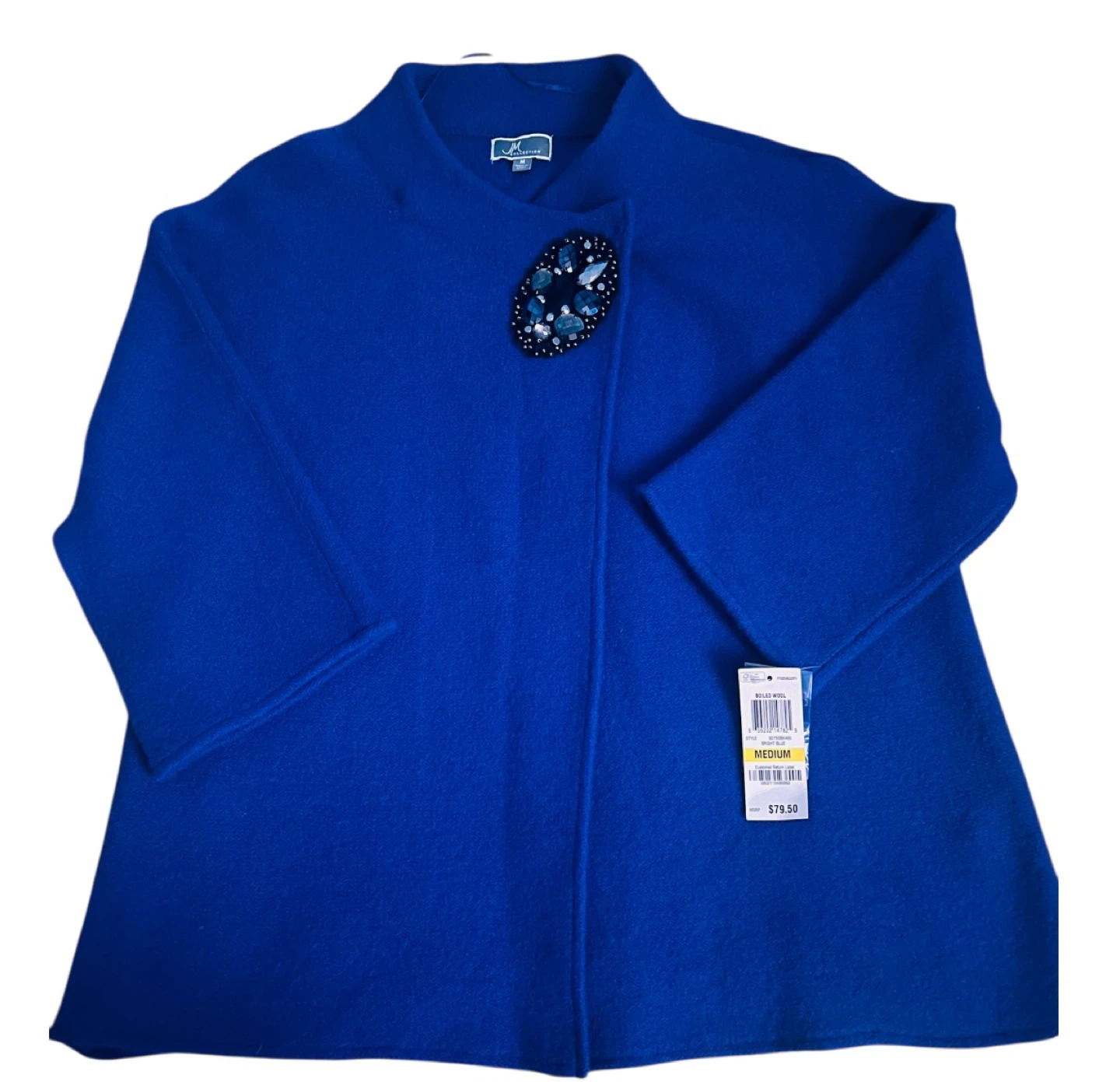 JM Collection Boiled Wool Jacket - Medium