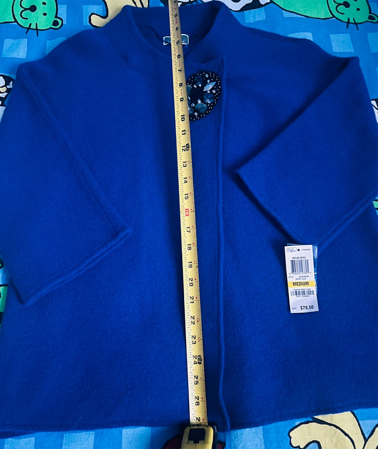 JM Collection Boiled Wool Jacket - Medium - photo 4
