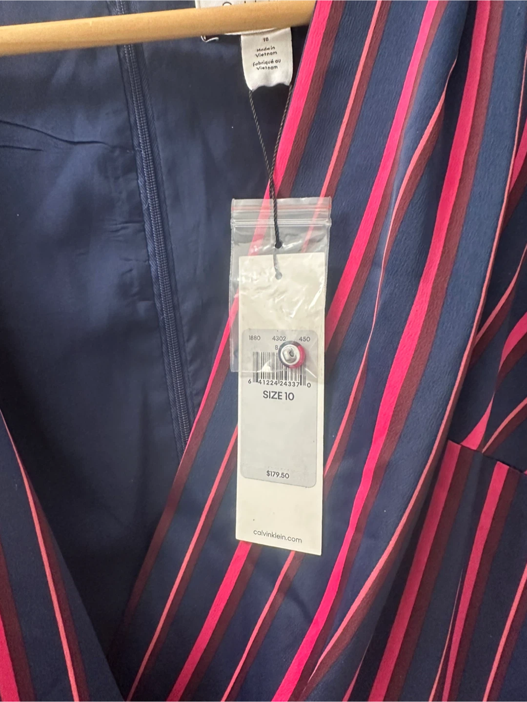 New Calvin Klein Striped Jumpsuit - Size 10 - photo 2