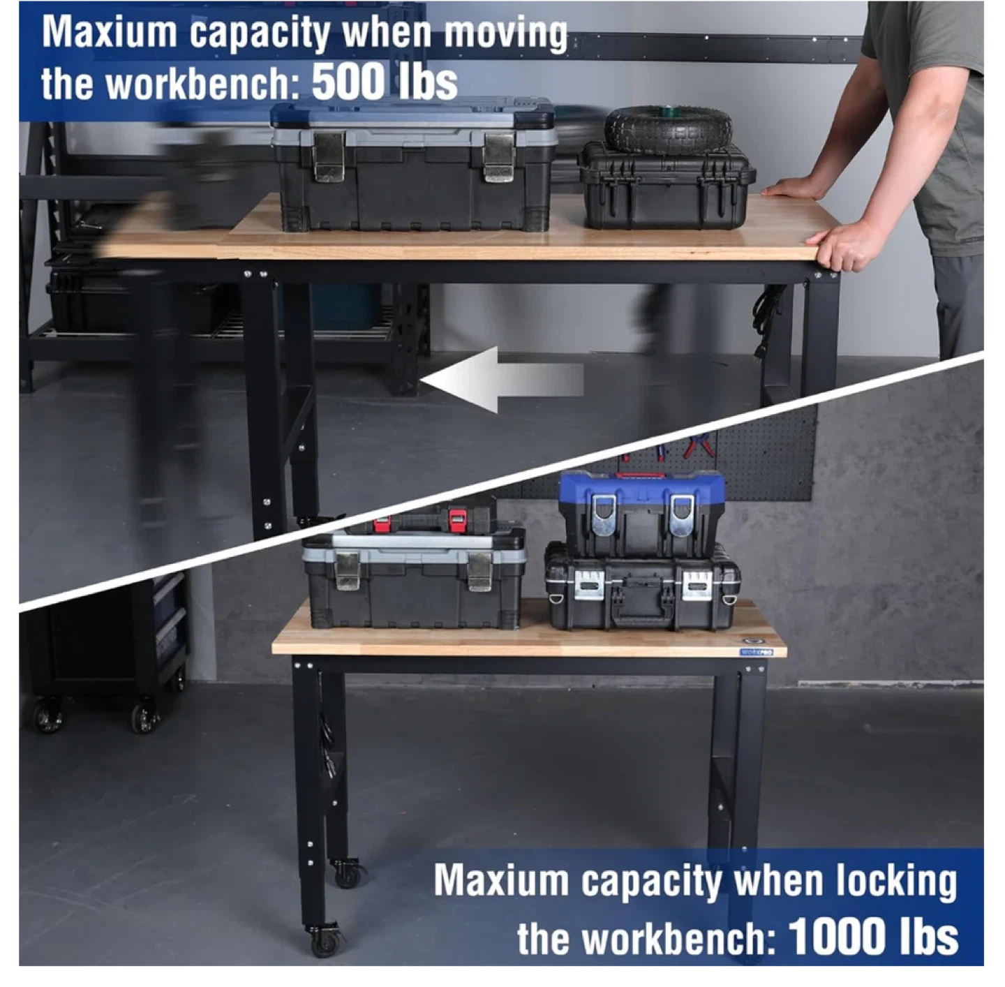 WORKPRO Adjustable Workbench - Like New! - photo 4