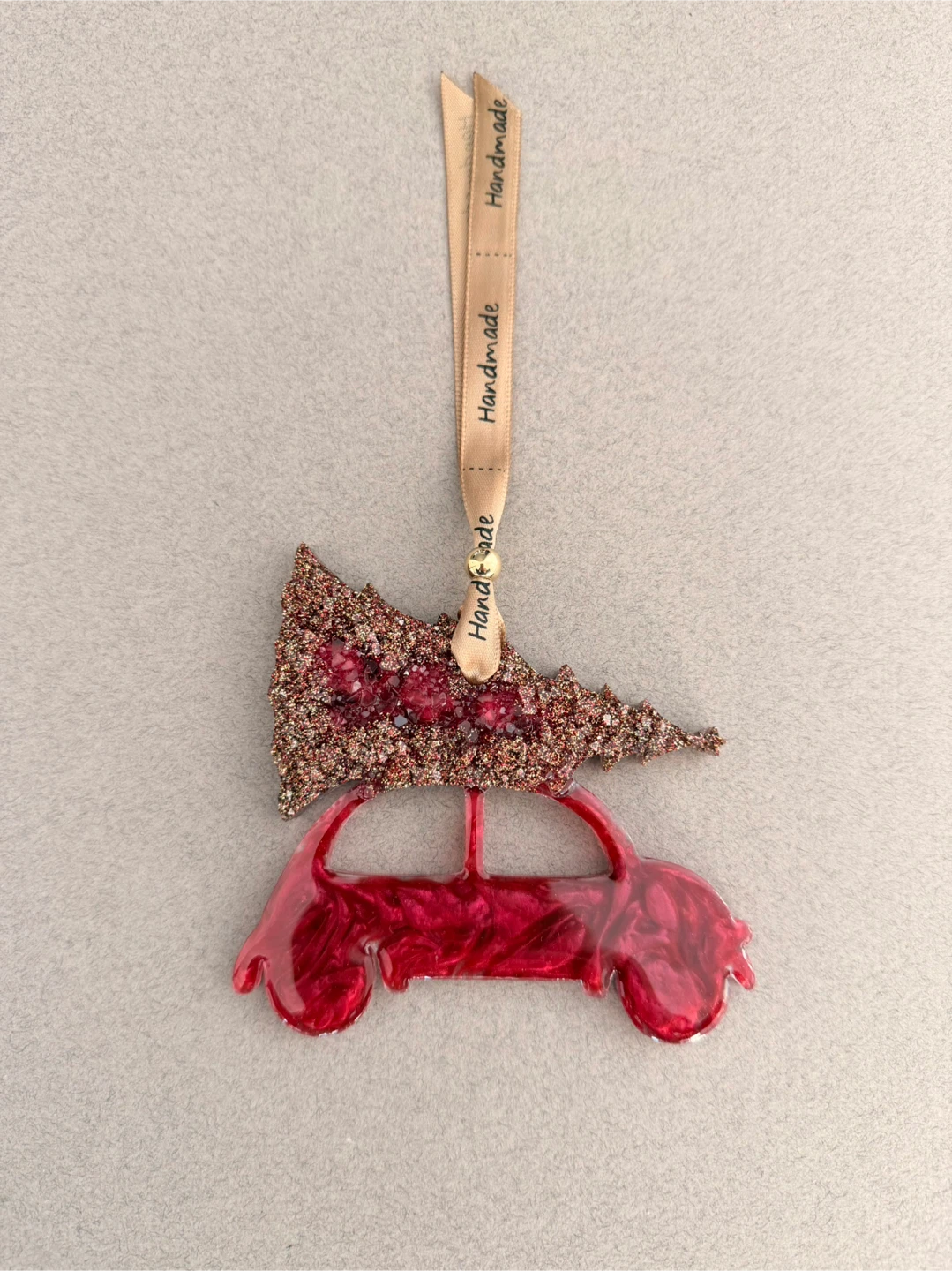 Handmade Christmas Ornament Set | Epoxy Resin | 4 pieces - photo 2