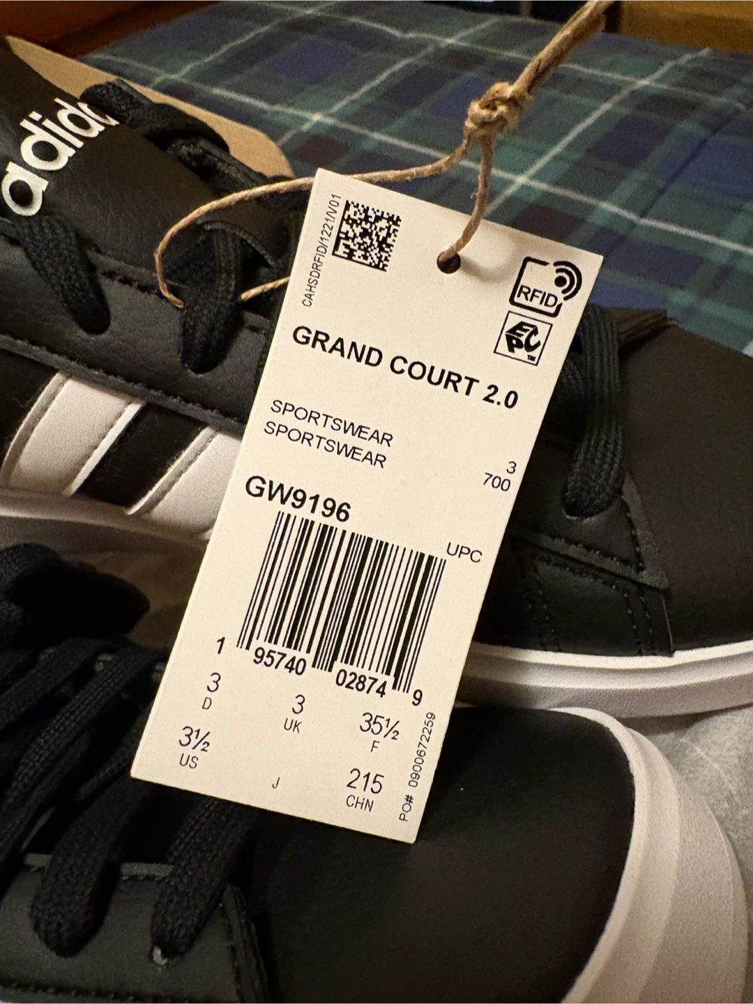 New Adidas Grand Court 2.0 Sneakers - Size 3.5 US