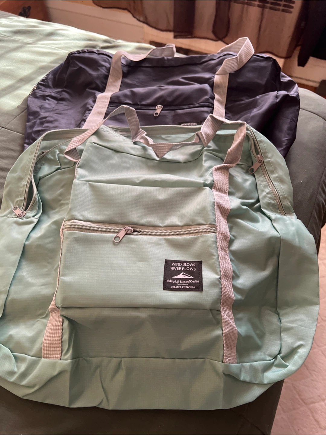 Wind Blows River Flows Foldable Duffel Bag - photo 2