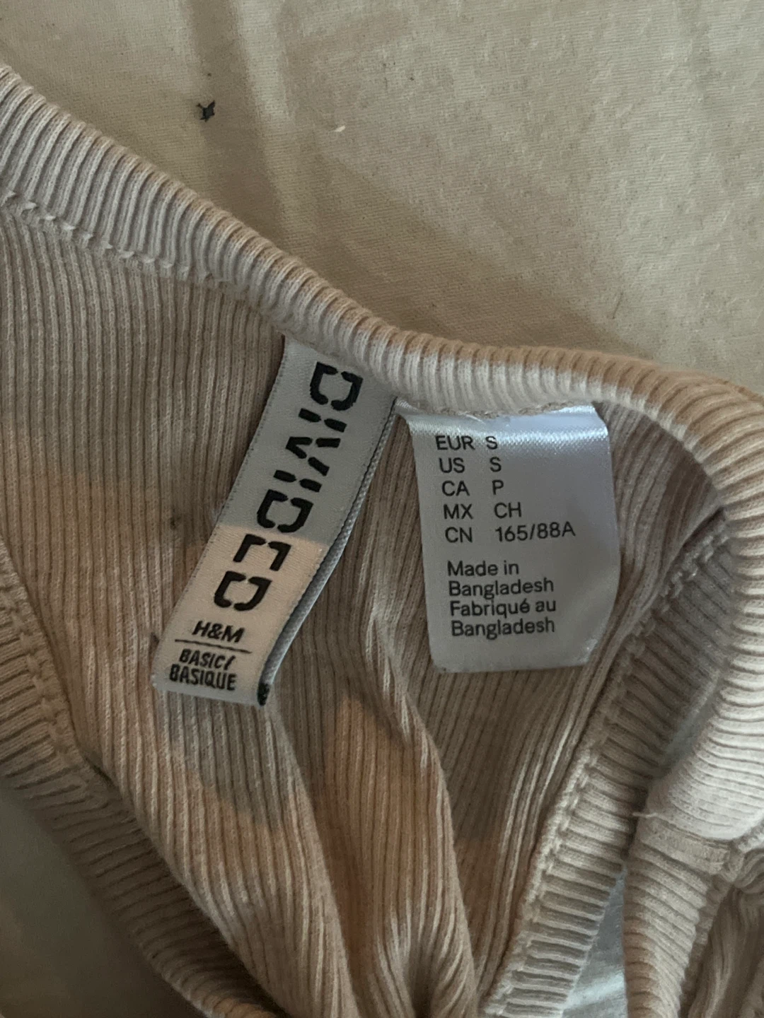 H&M Divided Ribbed Tank Top - Size S - photo 3