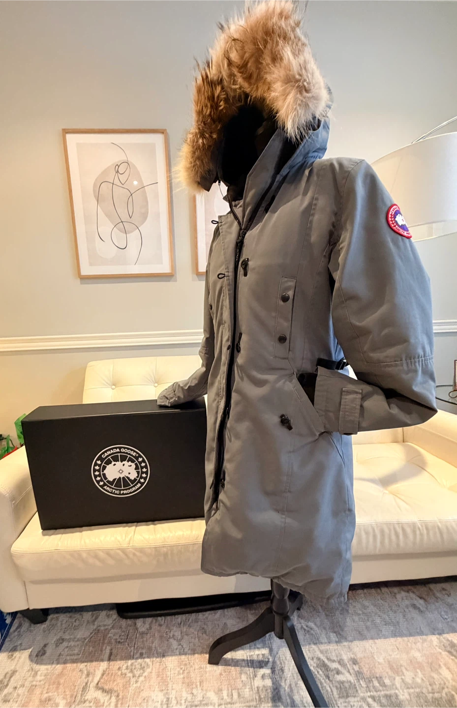Canada Goose Parka, Grey, With Box