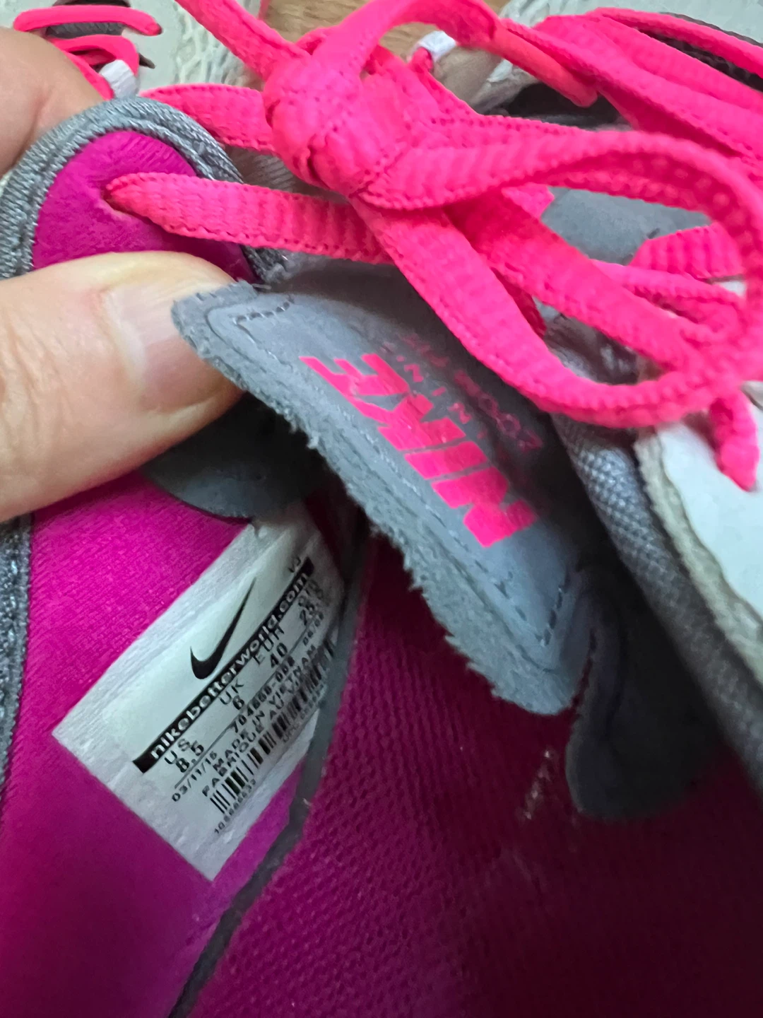 Nike Running Shoes - Gray & Pink - photo 4
