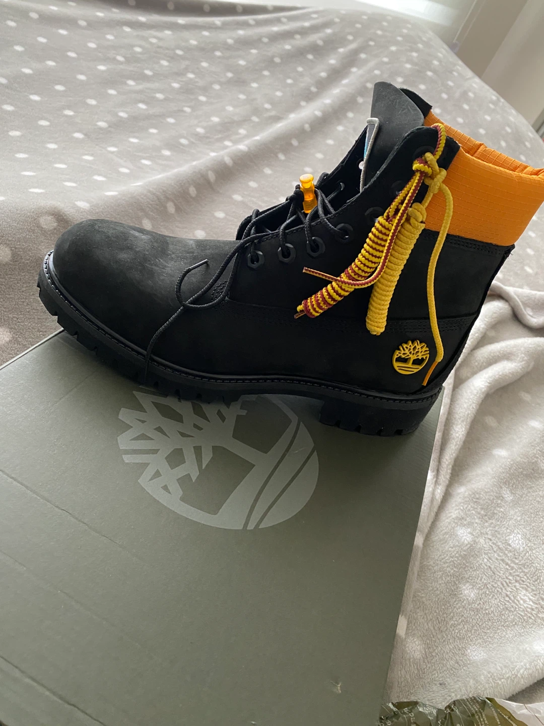 Timberland Premium Waterproof Boot - Black Nubuck, Size 8