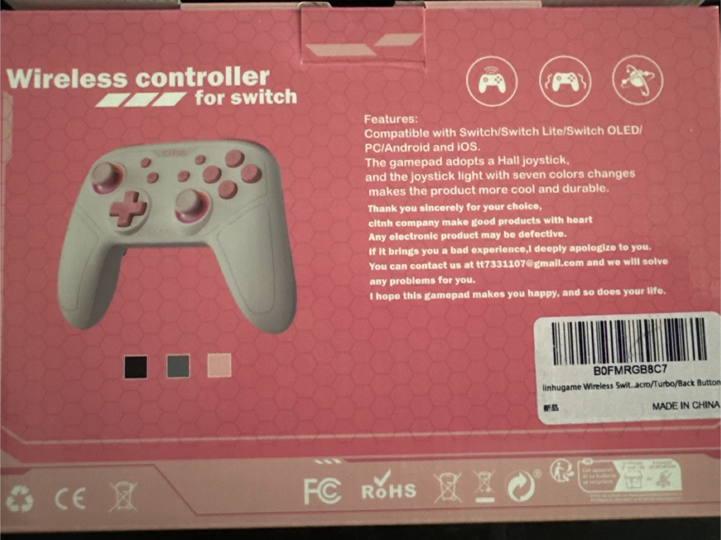 New ctnh Wireless Controller for Switch - Pink - photo 2