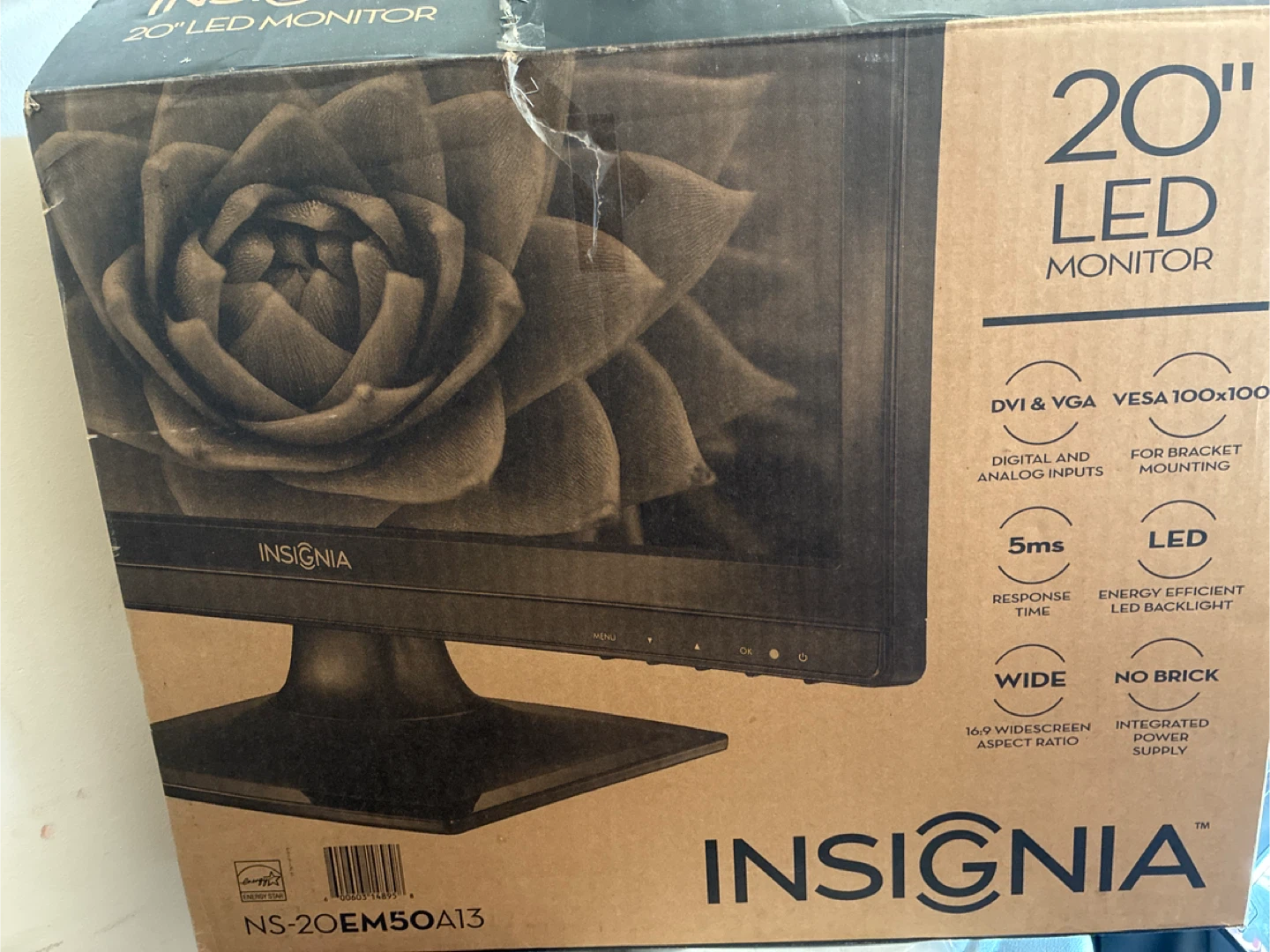 Insignia 20" LED Monitor - Like New!