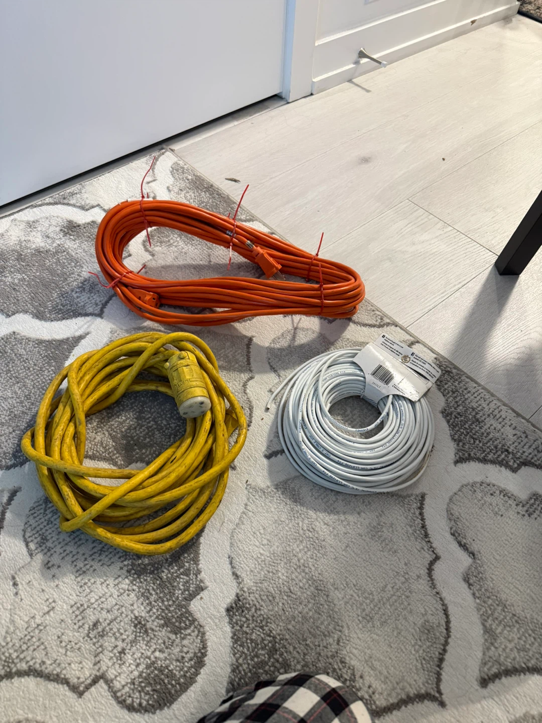 Assorted Extension Cords - White, Yellow, Orange - photo 3