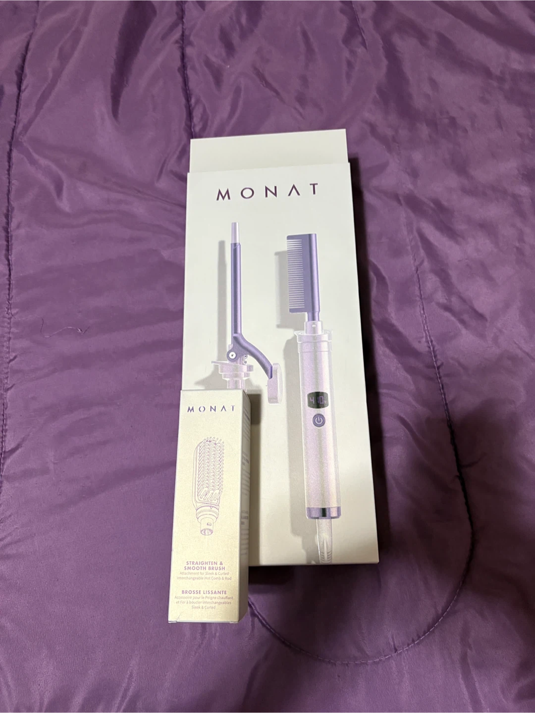 MONAT Sleek & Curled Hot Comb & Rod Set - New! - photo 2