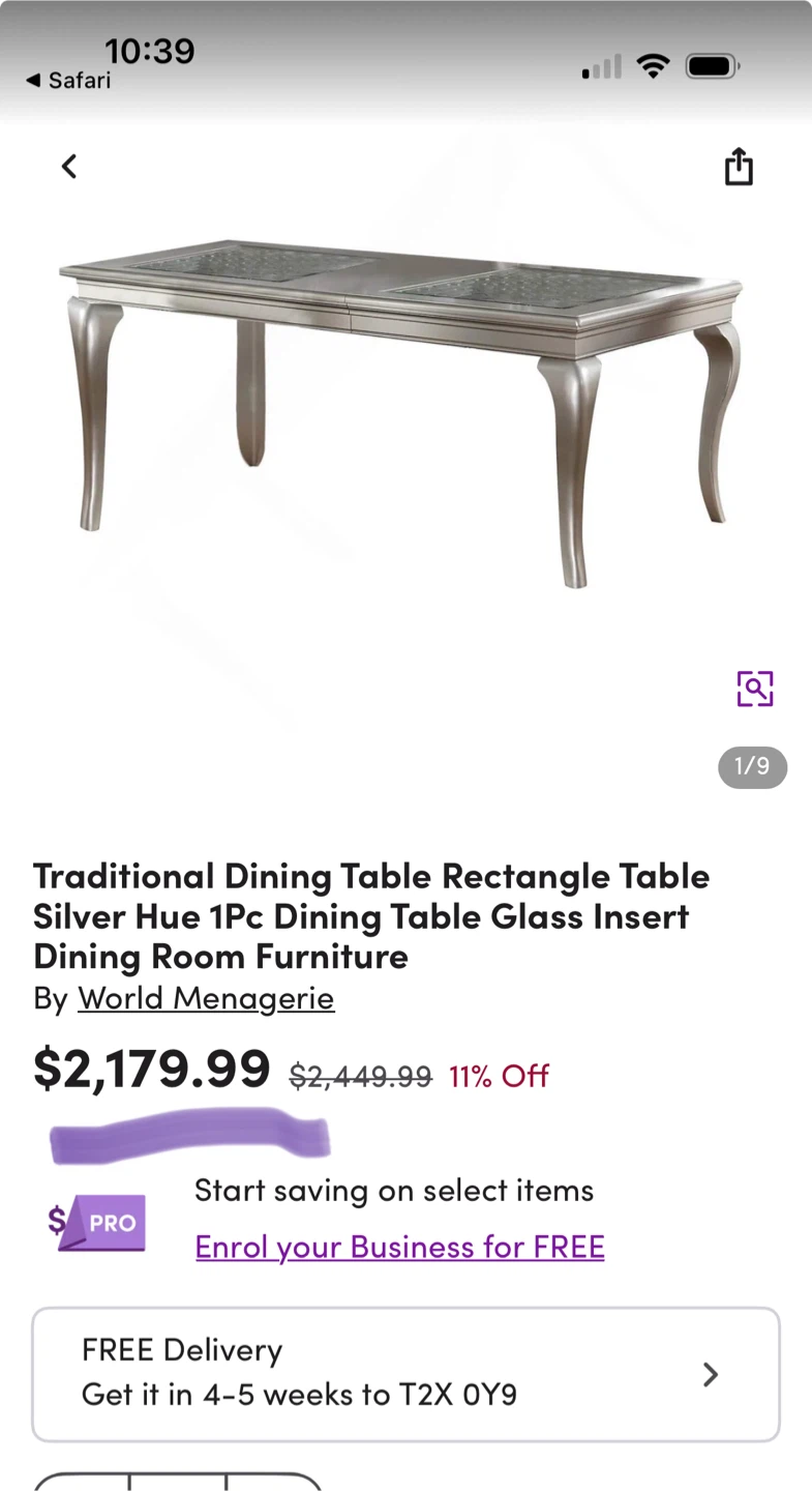 World Menagerie Dining Table & 4 Chairs - photo 3