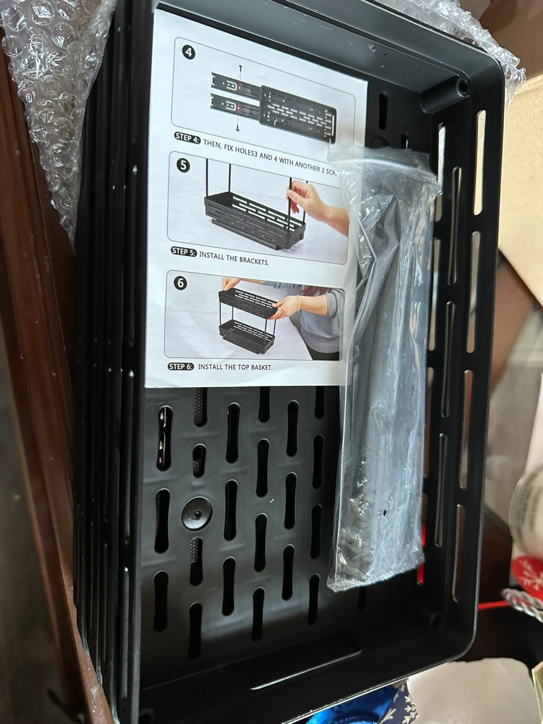 New Maiyuansu 2-Tier Pull Out Spice Rack - Black, Large