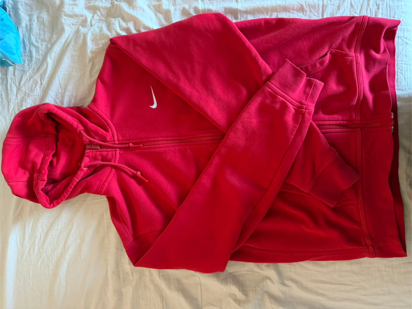 Nike Red Zip-Up Hoodie - Size Large