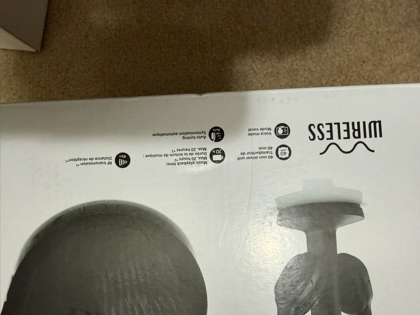 Sony WH-RF400 Wireless Headphones - Like New!