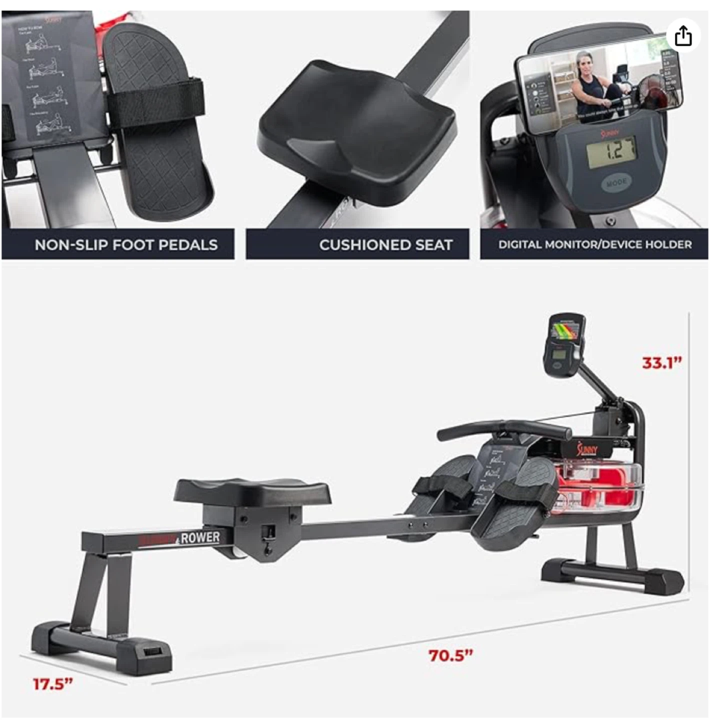 Sunny Health & Fitness Rowing Machine