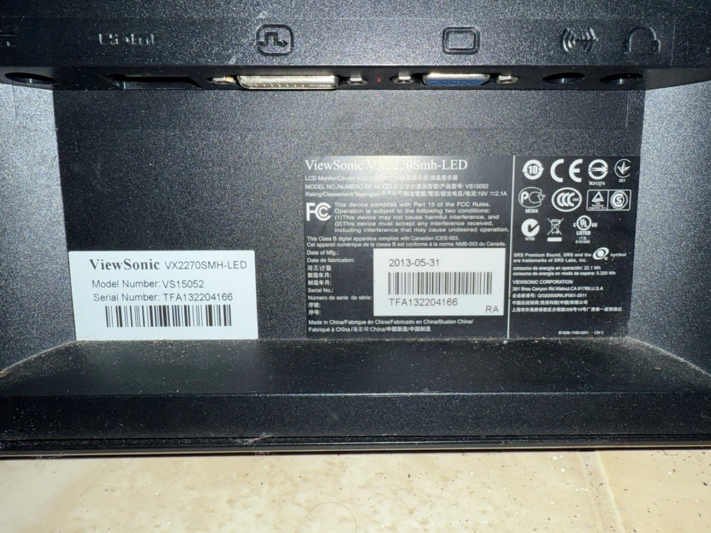 ViewSonic VX2270Smh-LED Monitor - photo 3