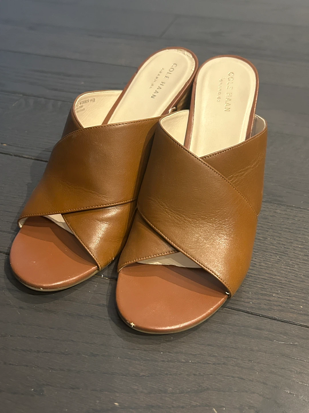 Cole Haan Brown Leather Heeled Sandals Size 9.5 - photo 3