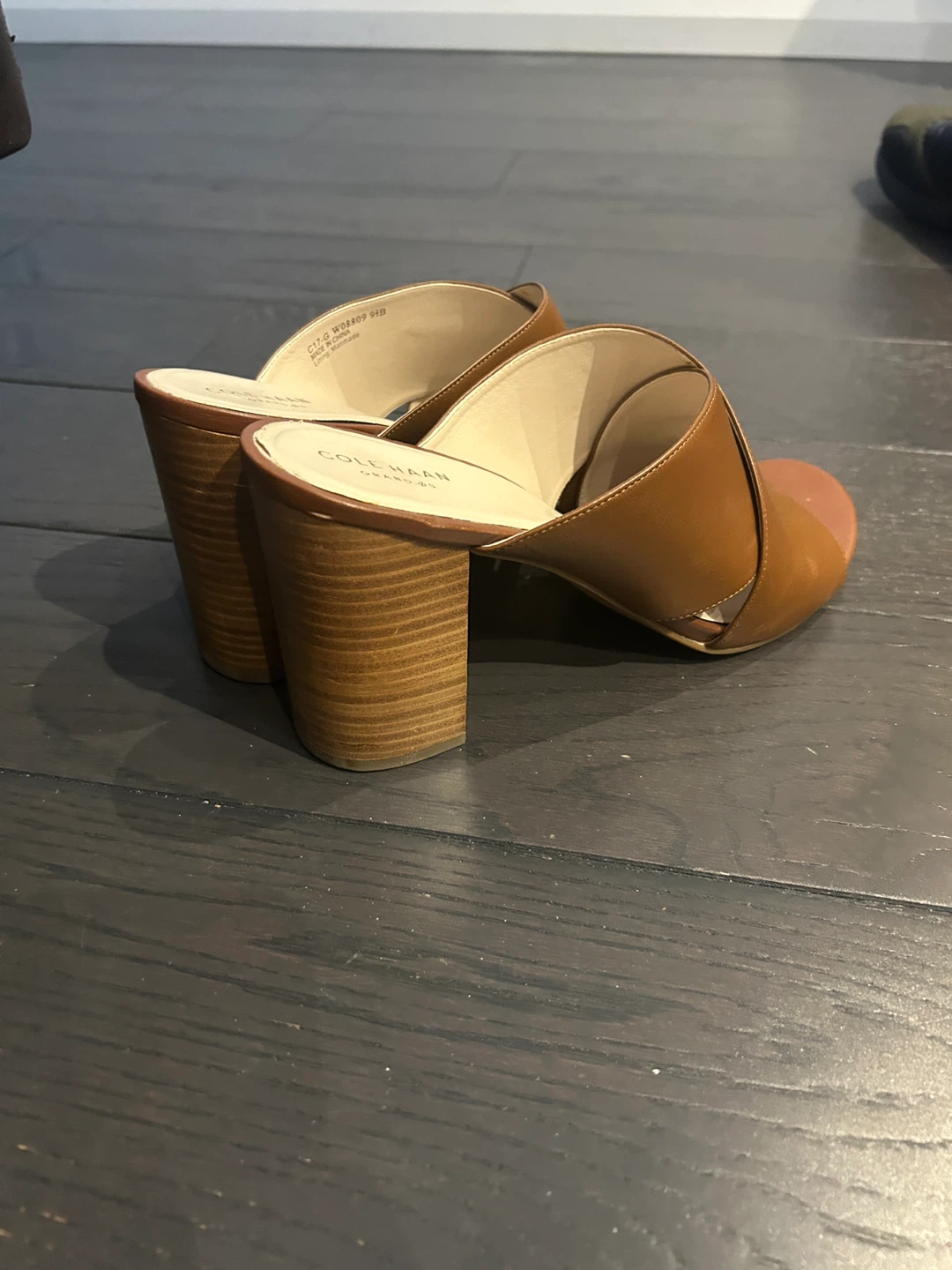 Cole Haan Brown Leather Heeled Sandals Size 9.5