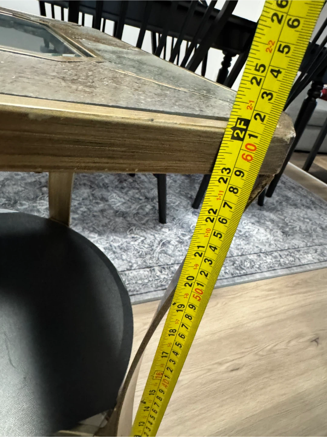 Classic living side Table with Glass Top & Shelf - photo 5