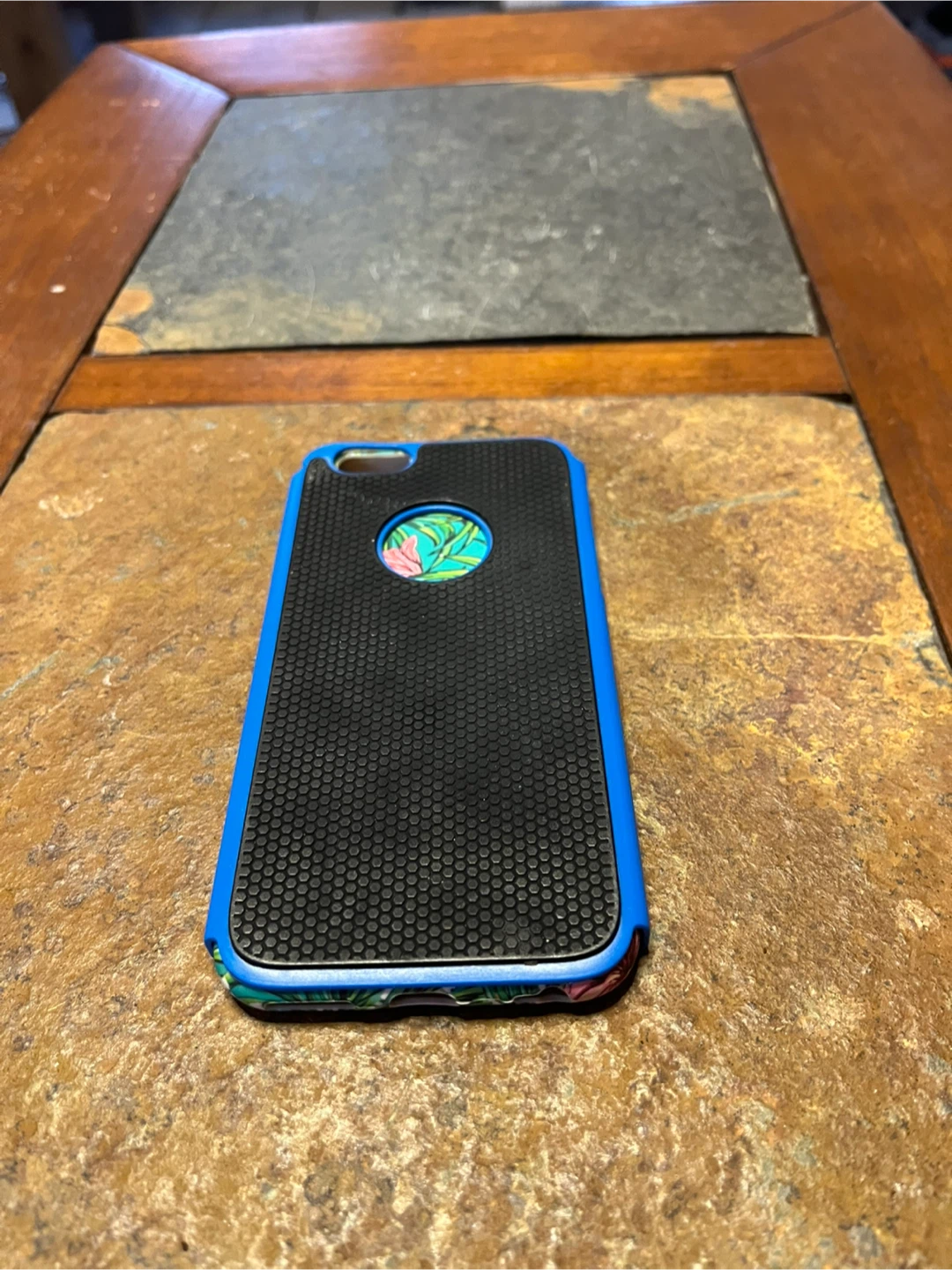 iPhone 6/6s Phone Cases - Floral & Blue/Black