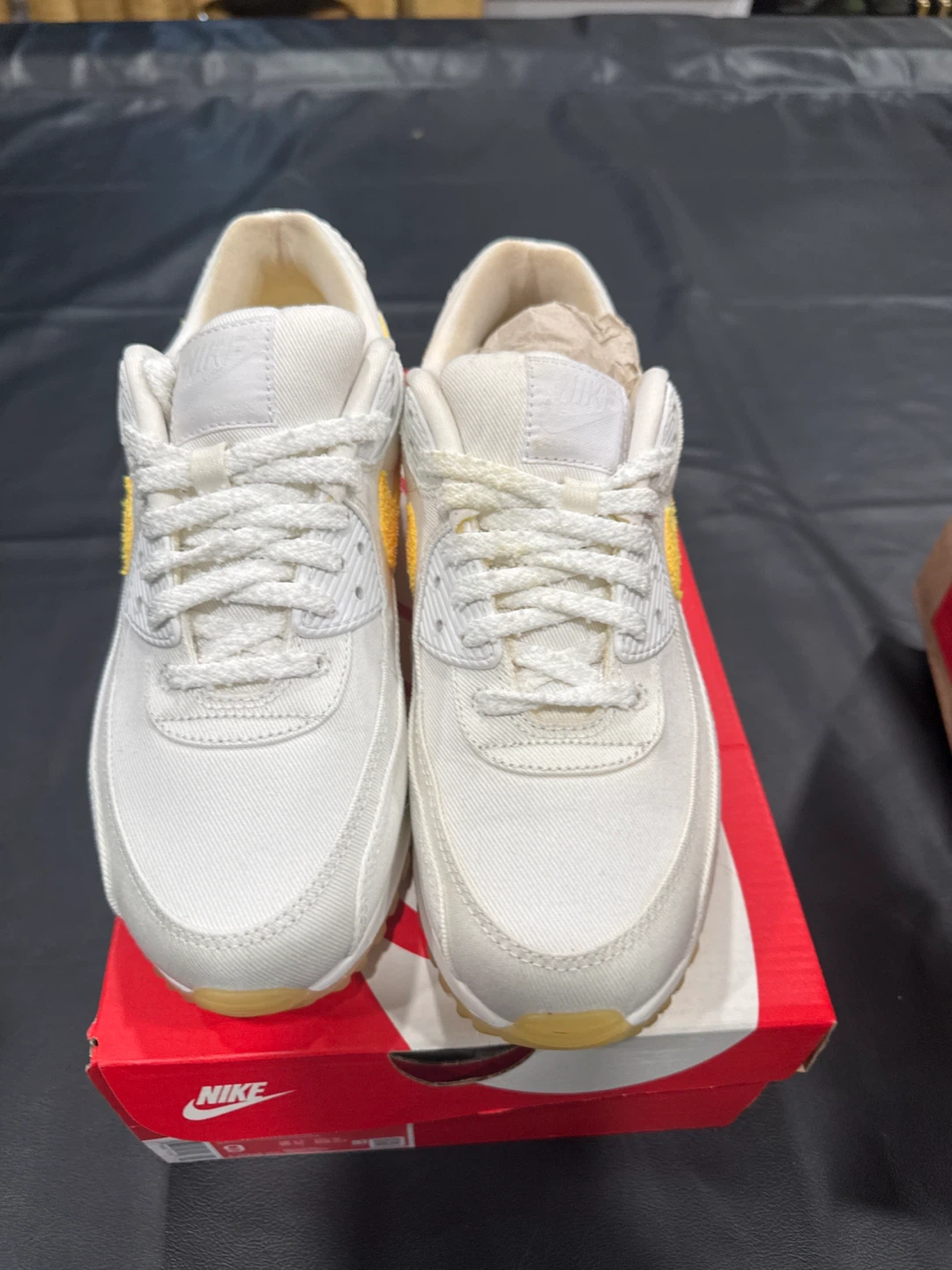 Nike Air Max 90 White/Yellow, with box - photo 2