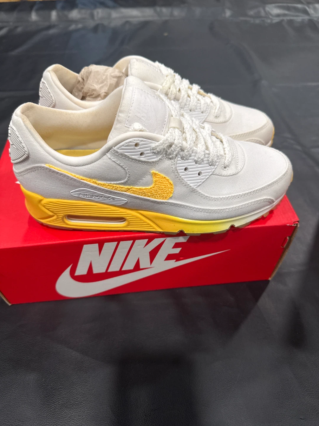 Nike Air Max 90 White/Yellow, with box - photo 3