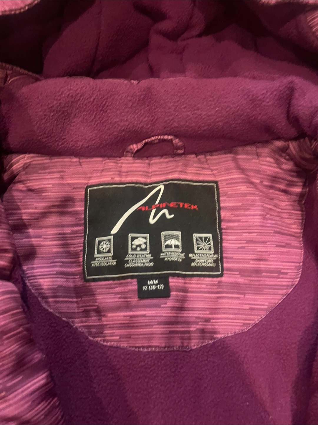 Alpine Tek Purple Winter Jacket - Size M (10-12) - photo 4