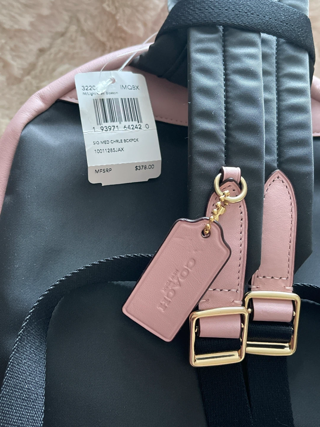 Coach Sig Med Chrle Backpack - Pink/Beige - photo 4
